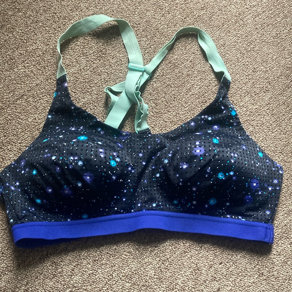 VSX Sport Black and Blue Sports Bra - Picture 1 of 10